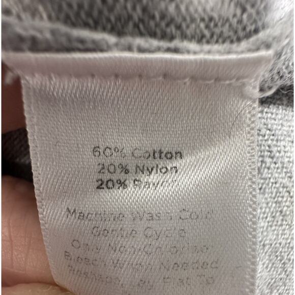 Talbots Sweater Gray Womens Large Rayon Blend V Neck Button Accent Career Work - Picture 6 of 7